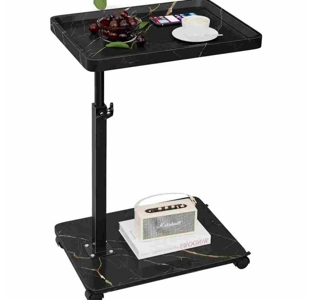 Refined Living Beistelltisch Verstellbarer C-förmiger Beistelltisch,Couchtisch,Sofatisch mit Rollen (Höhenverstellbar 45–80 cm, mit 360° drehbar, Couchtisch klein, Nachttisch flexibel, Tisch unter Sofa schiebbar, Arbeitsplatz, Sofa Beistelltisch, platzsparend, stabil, mobil, Einfache Montage, 1-St., Zwei Ebenen Stauraum, Wohnzimmertisch mobil, 360° drehbarer Couchtisch), für Sofa,Bett,Stuhl,Familien,Wohnzimmer,Schlafzimmer,Büro,Wohnung Refined Living Beistelltisch Verstellbarer C-förmiger Beistelltisch,Couchtisch,Sofatisch mit Rollen (Höhenverstellbar 45–80 cm, mit 360° drehbar, Couchtisch klein, Nachttisch flexibel, Tisch unter Sofa schiebbar, Arbeitsplatz, Sofa Beistelltisch, platzsparend, stabil, mobil, Einfache Montage, 1-St., Zwei Ebenen Stauraum, Wohnzimmertisch mobil, 360° drehbarer Couchtisch), für Sofa,Bett,Stuhl,Familien,Wohnzimmer,Schlafzimmer,Büro,Wohnung von Refined Living