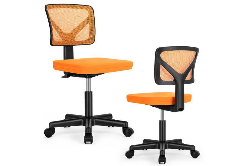Refined Living Bürostuhl Drehstuhl Ergonomie für Kinder Schreibtischstuhl Höhenverstellung (360° leise Rollen Keine Armlehnen Drehstuhl, 1 St), Office Chair Verstellbare Lordosenstütze Mehrere Farboptionen von Refined Living