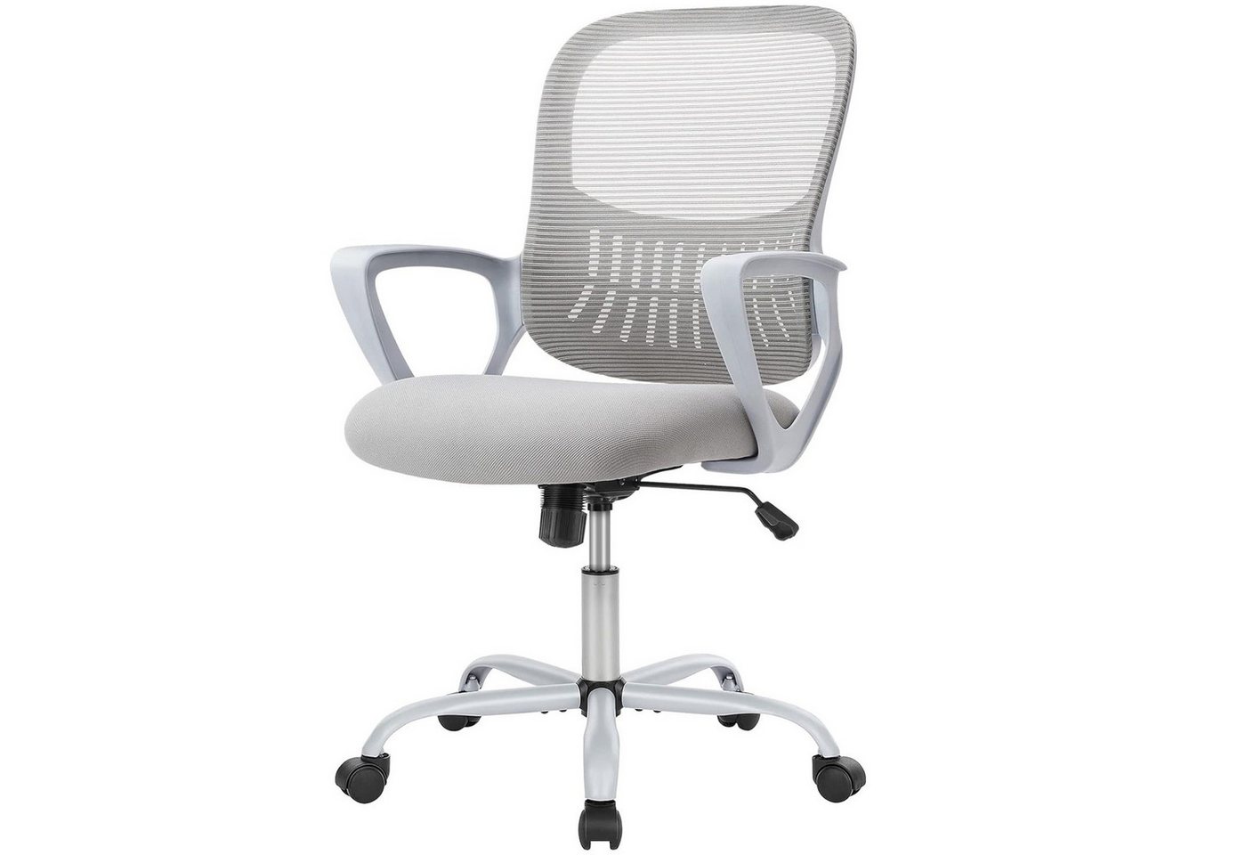 Refined Living Bürostuhl Ergonomie Drehstuhl Klappbare Armlehnen 360° leise Rollen Chefsessel (Netzstruktur auf der Rückseite, Höhenverstellung Kinderstuhl), Schreibtischstuhl für Schlafzimmer, Arbeitszimmer, Studenten, Büro von Refined Living