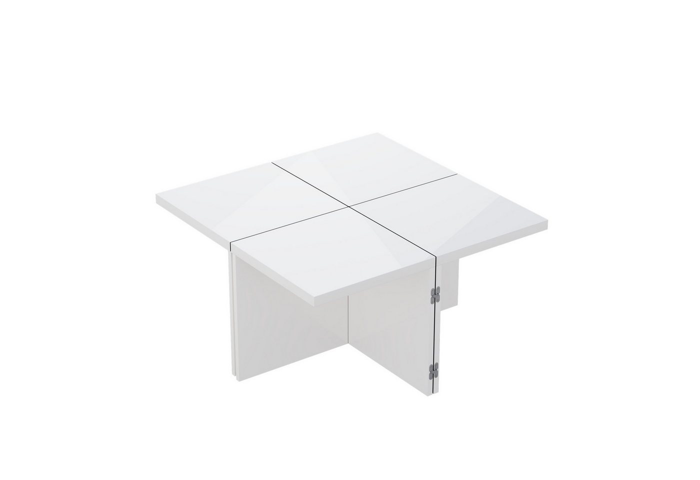 Refined Living Couchtisch DIY Couchtisch Set, Hochglanz, modular, 4-in-1 Design,Beistelltisch (81.1L x 81.1B x 40 H(cm),multifunktionaler Tisch, 1-St., Hochglanz Tisch,Beistelltisch Set,Wohnzimmertisch), Vielseitige DIY-Kombination, flexibel, Stabil & langlebig von Refined Living