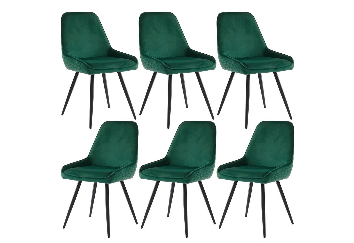 Refined Living Esszimmerstuhl Küchenstuhl mit Rückenlehne Polsterstühle Ergonomischer Stuhl (6 St) von Refined Living