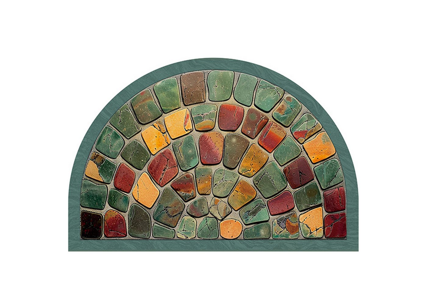 Refined Living Fußmatte Halbrunde Fußmatte Strapazierfähige für Innen und Außen Rutschfest, Willkommensmatte Schmutzfangmatte, Türmatte Kieselstein-Form Waschbar Refined Living Fußmatte Halbrunde Fußmatte Strapazierfähige für Innen und Außen Rutschfest, Willkommensmatte Schmutzfangmatte, Türmatte Kieselstein-Form Waschbar von Refined Living