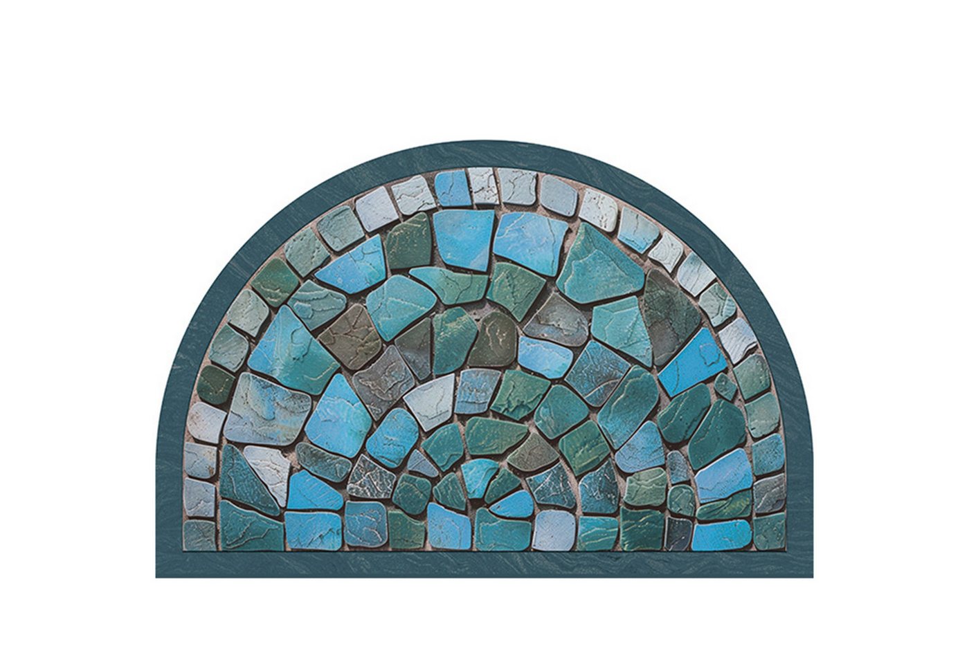 Refined Living Fußmatte Halbrunde Fußmatte Strapazierfähige für Innen und Außen Rutschfest, Willkommensmatte Schmutzfangmatte, Türmatte Kieselstein-Form Waschbar Refined Living Fußmatte Halbrunde Fußmatte Strapazierfähige für Innen und Außen Rutschfest, Willkommensmatte Schmutzfangmatte, Türmatte Kieselstein-Form Waschbar von Refined Living