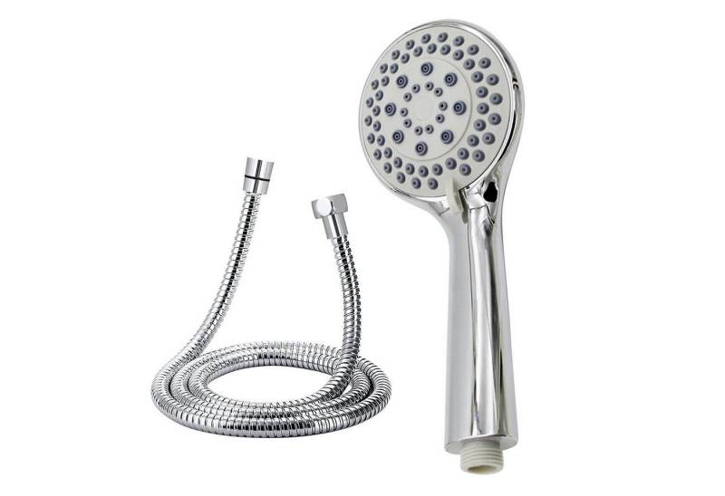 Refined Living Handbrause Handbrause Duschkopf mit 5 Strahlarten, Spritzpistole & 1.5m Schlauch, (Multifunktionale Druckverstärkende Handbrause, Handbrause mit Regenduschkopf, Massageduschkopf,Anti-Kalk Handbrause, Spa-Duschkopf, Wassersparende Handbrause, Universal-Duschkopf, 1-tlg., Duschbrause mit Schlauch, Verstellbarer Duschkopf, Badezimmerzubehör), Rostbeständig, Langlebig, Einfach zu installieren,Ergonomisches Design von Refined Living