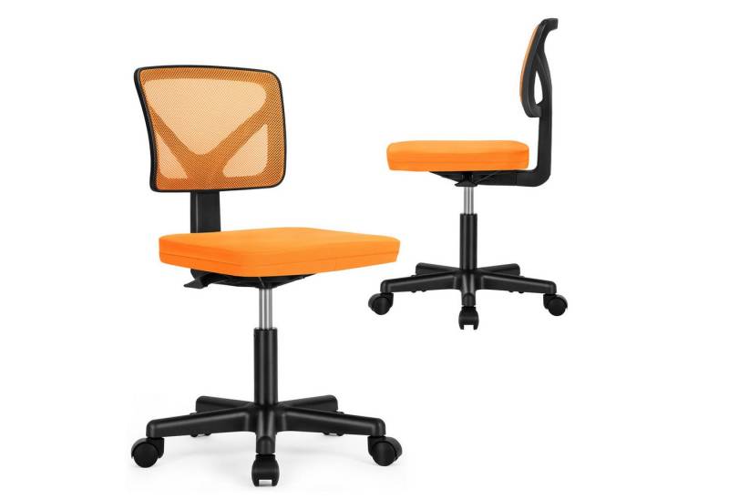 Refined Living Kinderstuhl Bürostuhl Ergonomie für Kinder Schreibtischstuhl Höhenverstellung (360° leise Rollen Keine Armlehnen Drehstuhl, 1 St), Office Chair Verstellbare Lordosenstütze Mehrere Farboptionen von Refined Living