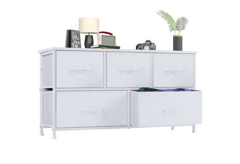 Refined Living Kommode Schubkastenkommode mit 2/4/5 /7/8/9 Schubladen stabilem Stahlrahmen (Sideboards mit Holzplatte und leicht zu ziehendem Griff für Schränke, Große Kapazität, Aufbewahrung von Kinder- und Erwachsenenkleidung), wasserdicht Geeignet für Wohnzimmer, Kinderzimmer, Flur, Schlafzimmer von Refined Living