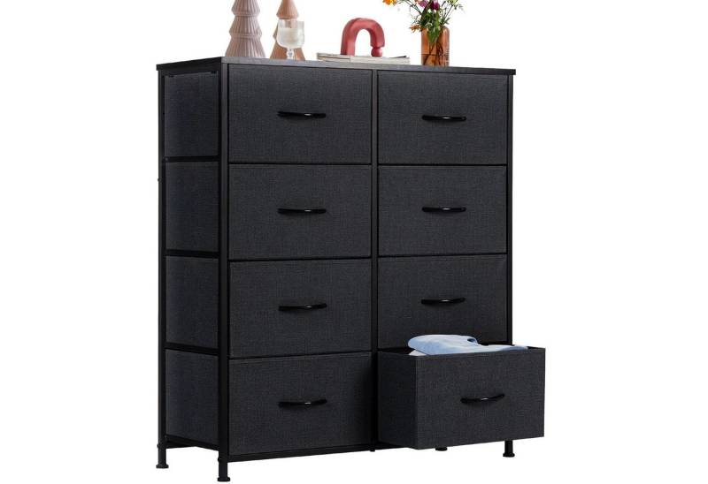 Refined Living Kommode Schubkastenkommode mit 2/4/5 /7/8/9 Schubladen stabilem Stahlrahmen (Sideboards mit Holzplatte und leicht zu ziehendem Griff für Schränke, wasserdicht Geeignet für Wohnzimmer, Kinderzimmer, Flur, Schlafzimmer), Große Kapazität, Aufbewahrung von Kinder- und Erwachsenenkleidung von Refined Living