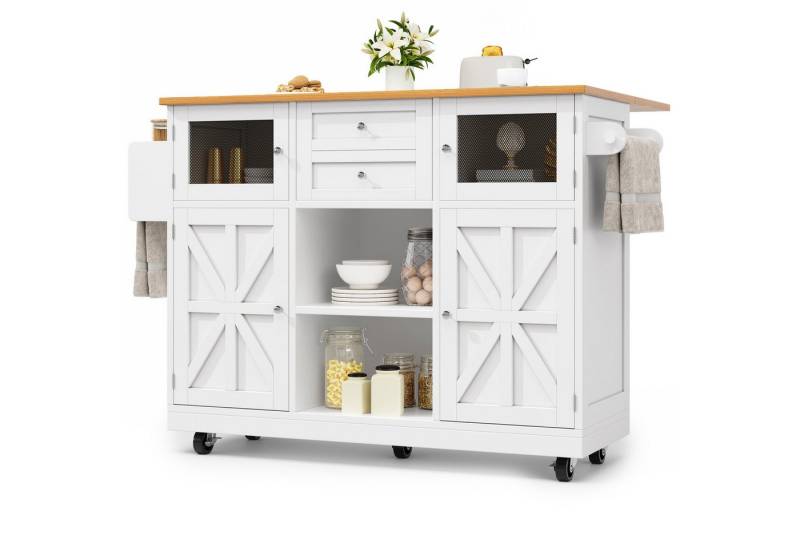 Refined Living Kücheninsel Esszimmerwagen auf Rollen,Küchenwagen mit Arbeitsplatte,Küchenschrank, (Buffetwagen mit Weinregal und Handtuchhalter, klappbare Seitenwände, mit Schublade & Türen, Esszimmerwagen Kücheninsel mit Arbeitsplatte Küchenwagen mit Weinrega, Küchenmöbel, Küchenwagen klappbar, Mobiler Weinschrank), beweglicher Servierwagen für Küche, Wohnzimmer & Esszimmer Refined Living Kücheninsel Esszimmerwagen auf Rollen,Küchenwagen mit Arbeitsplatte,Küchenschrank, (Buffetwagen mit Weinregal und Handtuchhalter, klappbare Seitenwände, mit Schublade & Türen, Esszimmerwagen Kücheninsel mit Arbeitsplatte Küchenwagen mit Weinrega, Küchenmöbel, Küchenwagen klappbar, Mobiler Weinschrank), beweglicher Servierwagen für Küche, Wohnzimmer & Esszimmer von Refined Living