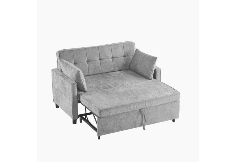 Refined Living Schlafsofa 2-in-1 Sofa,Zweisitzer Sofa,Klappsofa,Multifunktionale Klapp-Sofa-Bett, Sofa mit Bettfunktion und 2 Kissen, Ausziehbares Sofa, Schlafsofa 2-Sitzer, Chenille-Stoff, verstellbar, ausziehbar, Zweisitziges Sofa, Doppelschlafsofa, Sofa Gästezimmer, Verstellbare Rückenlehne Sofa, Angenehm weich, atmungsaktiv und verschleißfest, Gästebett klappbar,Kompaktes Sofa, Sofa mit Kissen, Sofa für Studentenwohnheim, Platzsparendes Design 1 Teile, für Kleine Wohnungen, Gästezimmer, Wohnzimmer,Büro,Studentenwohnheime von Refined Living