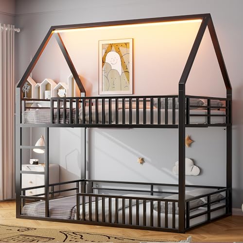 Refined 140x200 Haus-Etagenbett mit Zaun Schwarz Refined 140x200 Haus-Etagenbett mit Zaun Schwarz von Refined