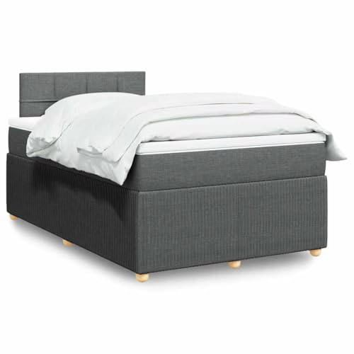 Refined Boxspringbett Doppelbett Matratzenauflage Bettgestell mit Kopfteil Polsterbett Bett für Schlafzimmer mit Matratze Dunkelgrau 120x190 cm Stoff Refined Boxspringbett Doppelbett Matratzenauflage Bettgestell mit Kopfteil Polsterbett Bett für Schlafzimmer mit Matratze Dunkelgrau 120x190 cm Stoff von Refined
