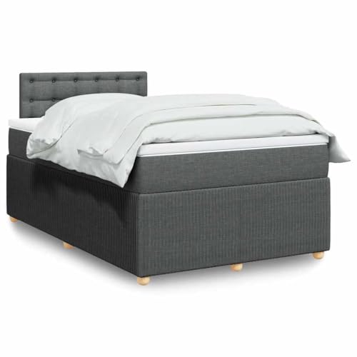 Refined Boxspringbett Doppelbett Matratzenauflage Bettgestell mit Kopfteil Polsterbett Bett für Schlafzimmer mit Matratze Dunkelgrau 120x190 cm Stoff Refined Boxspringbett Doppelbett Matratzenauflage Bettgestell mit Kopfteil Polsterbett Bett für Schlafzimmer mit Matratze Dunkelgrau 120x190 cm Stoff von Refined