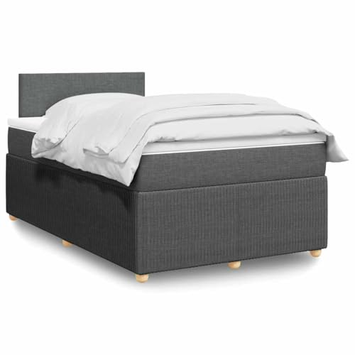 Refined Boxspringbett Doppelbett Matratzenauflage Bettgestell mit Kopfteil Polsterbett Bett für Schlafzimmer mit Matratze Dunkelgrau 120x200 cm Stoff Refined Boxspringbett Doppelbett Matratzenauflage Bettgestell mit Kopfteil Polsterbett Bett für Schlafzimmer mit Matratze Dunkelgrau 120x200 cm Stoff von Refined