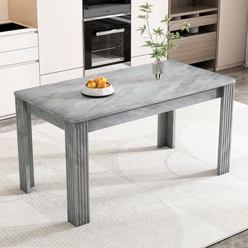 Refined Esszimmertisch Zeitgemäßer Robuster Tisch mit Vier Beinen Rechteckiger Esstisch Modern einfacher Beton Optik Refined Esszimmertisch Zeitgemäßer Robuster Tisch mit Vier Beinen Rechteckiger Esstisch Modern einfacher Beton Optik von Refined
