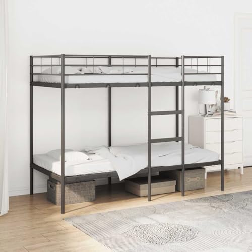Refined Etagenbett ohne Matratze Schwarz Bettgestell Hochbett mit Leiter Bettrahmen Schlafzimmermöbel Schwarz 90x200 cm Stahl Refined Etagenbett ohne Matratze Schwarz Bettgestell Hochbett mit Leiter Bettrahmen Schlafzimmermöbel Schwarz 90x200 cm Stahl von Refined