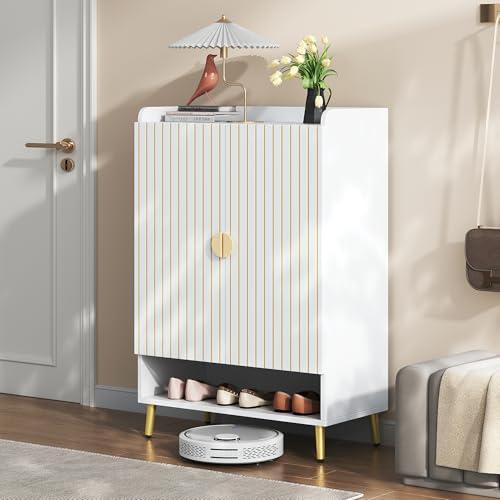 Refined Moderner Foyer-Schrank-Speicher-Organisator-Schuhschrank weißoffene untere Schublade 75 * 35 * 110cm Refined Moderner Foyer-Schrank-Speicher-Organisator-Schuhschrank weißoffene untere Schublade 75 * 35 * 110cm von Refined