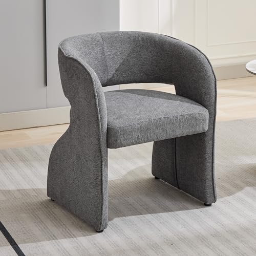 Refined Neuheit Sessel Grauer Polsterstuhl, Einzelsitz,Einzelsofa klein,Sofasessel,Wannenstuhl,gepolsterter Sessel 59x61x75 cm, Tragfähigkeit 150 kg,Stoff von Refined