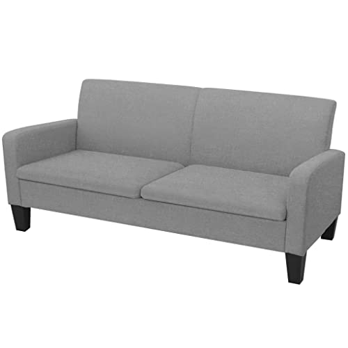 Refined Stoffsofa Polstersofa Loungesofa Sitzmöbel Polstermöbel Designsofa Wohnzimmersofa Sofa 3-Sitzer 180x65x76 cm Hellgrau von Refined