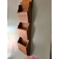 Vintage Wallhang Solide Teak Brief Halter Schlüsselhalter von Refinishold
