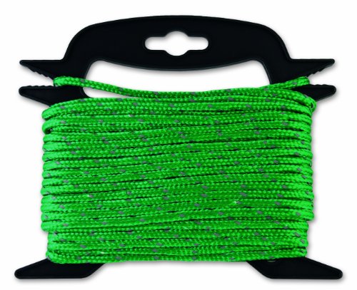 Reflect Cord REFL01V Reflektierendes Polypropylen-Seil - 35 kg - Durchmesser 4,8 mm - Länge 15 m - Grün von Reflect Cord