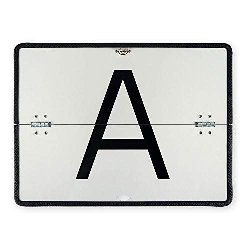 A-Tafel A-Schild für Abfalltransport Aluminium horizontal klappbar mit Kantenschutz 400x300 mm Warntafel Abfalltafel Abfallschild LKW von Reflecto