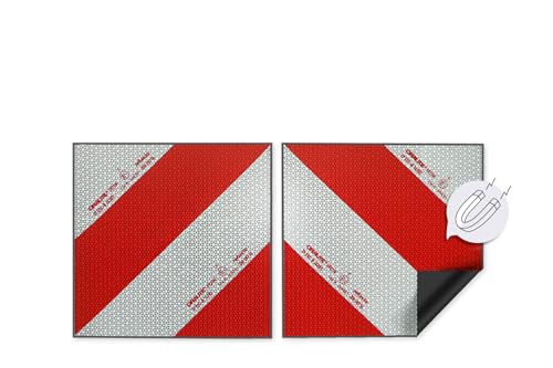 Magnetische Reflecto Kfz-Warnmarkierung aus Orafol ORALITE 5921M in vielen Varianten (Reflexfolie, 2 x 282mm x 282mm) von reflecto