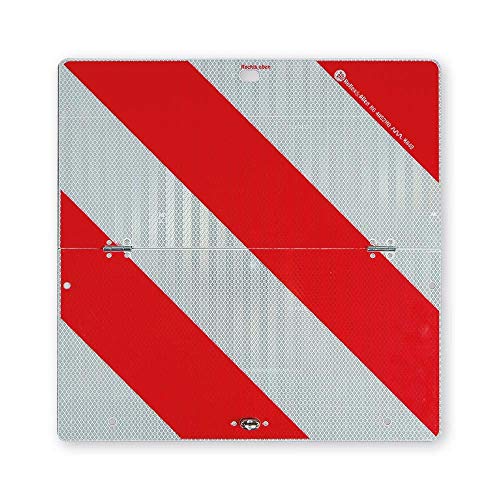 Nachtparkwarntafel Stahlblech horizontal klappbar 423 x 423 mm Parkwarntafel Warntafel rechtsweisend von Reflecto