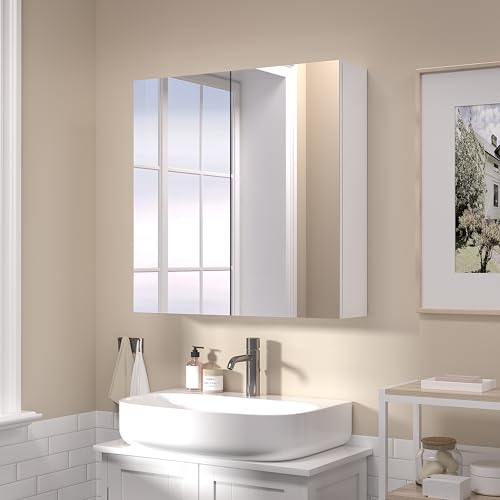 Réflexon Badezimmer-Wandschrank, platzsparender Aufbewahrungsschrank, Medizinschrank mit 2 Türen und verstellbaren Einlegeböden, 61 x 81 cm (Montage erforderlich Réflexon Badezimmer-Wandschrank, platzsparender Aufbewahrungsschrank, Medizinschrank mit 2 Türen und verstellbaren Einlegeböden, 61 x 81 cm (Montage erforderlich von Réflexon