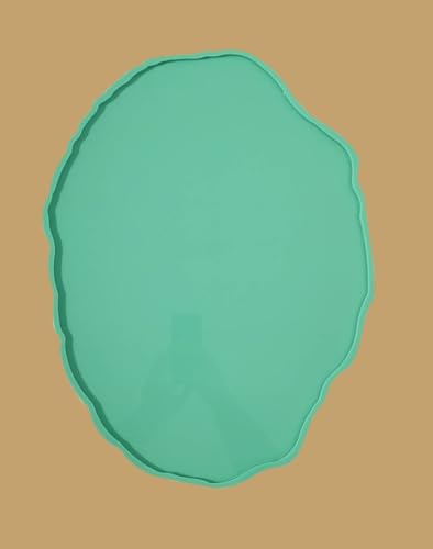 Refloxy XXL Oval Tray Mold Maße: 50 x 36 x 0,6cm Unregelmäßige Muster Untersetzer Harz Gießen von Refloxy