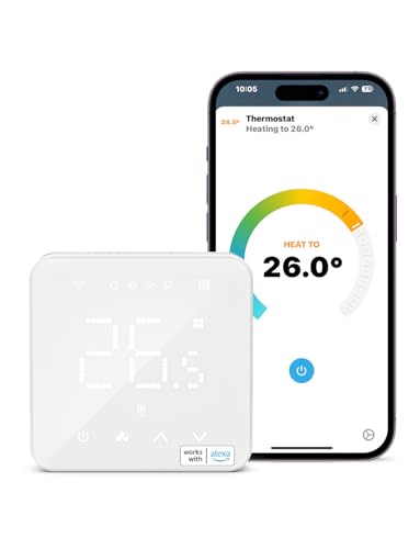 Refoss Heizungsthermostat Boiler, Smart Thermostat WLAN, Fußbodenheizung Thermostat Digital, Sprachsteuerung Raumthermostat, Fernbedienung Wandthermostat, Kompatibel mit Apple HomeKit, Alexa, Google von Refoss