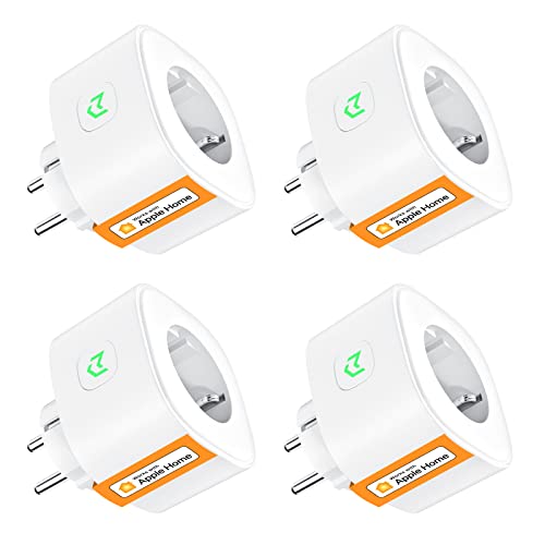 Refoss Smart Steckdose funktioniert mit Apple HomeKit, WLAN Steckdose 4er Pack Smart Plug Fernbedienung WiFi Steckdose mit Zeitschaltuhr, funktioniert mit Siri, Alexa, Google, Refoss App, Weiß von Refoss