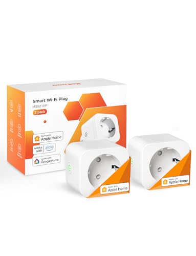 Refoss Smart Steckdose funktioniert mit Apple HomeKit, WLAN Steckdose mit Verbrauchsmessung, Zeitschaltuhr Steckdose mit Fernbedienung, Stromzähler Balkonkraftwerk, mit Alexa, Google, 2 Stück von Refoss