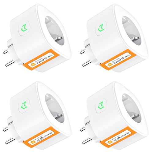 Refoss Smart Steckdose funktioniert mit Apple HomeKit, WLAN Steckdose 4er Pack Smart Plug Fernbedienung WiFi Steckdose mit Zeitschaltuhr, funktioniert mit Siri, Alexa, Google, Refoss App, Weiß von Refoss