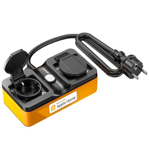 Refoss WLAN Outdoor Steckdose mit Apple HomeKit, Smart Außensteckdose mit 2 Ausgängen, IP44 Wasserdicht Außen Steckdose funktioniert mit Alexa und Google Home, Fernbedienung, 16A, 1,5 m Kabel Refoss WLAN Outdoor Steckdose mit Apple HomeKit, Smart Außensteckdose mit 2 Ausgängen, IP44 Wasserdicht Außen Steckdose funktioniert mit Alexa und Google Home, Fernbedienung, 16A, 1,5 m Kabel von Refoss