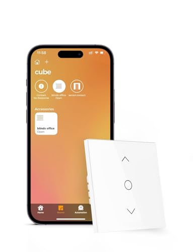 Refoss WLAN Rolladenschalter mit Apple HomeKit, Smart Rolladensteuerung Alexa Rolladen Zeitschaltuhr mit LED-Beleuchtung, WiFi Jalousien Schalter kompatibel mit Siri, Alexa, Google, 1 Stück Refoss WLAN Rolladenschalter mit Apple HomeKit, Smart Rolladensteuerung Alexa Rolladen Zeitschaltuhr mit LED-Beleuchtung, WiFi Jalousien Schalter kompatibel mit Siri, Alexa, Google, 1 Stück von Refoss