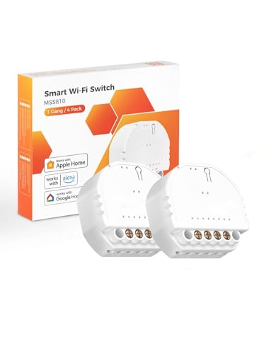 Refoss WLAN Smart Relais Schalter Funktioniert mit Apple HomeKit, Alexa & Google Home Relais Modul für smart home DIY Auf-/Unterputz,Hausautomation,1 Kanal 10A, 2,4GHz, 2 Stück von Refoss