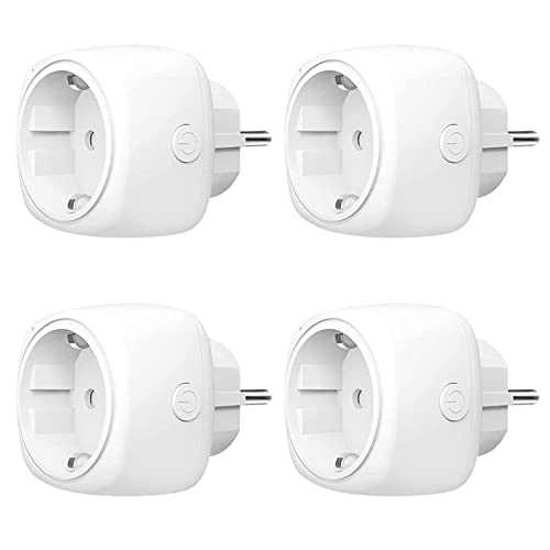 Refoss WLAN Steckdose Mini Smart Steckdose mit Zeitschaltuhr, WiFi Smart Plug mit Alexa, Google, intelligente steckdose kompatibel mit Fernbedienung, Sprachsteuerung, Offline Steuerung, 4er Pack von Refoss