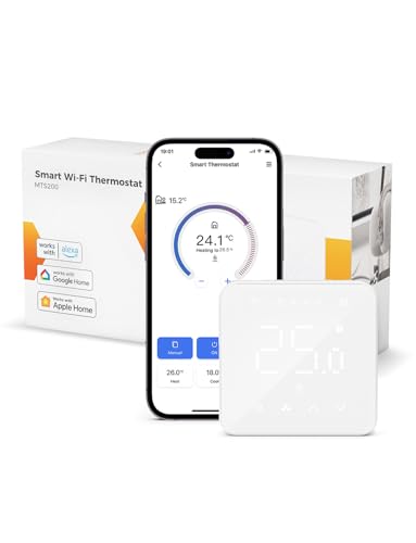 Refoss Heizungsthermostat WLAN, Wasser Fußbodenheizung Thermostat Boiler, Smart Thermostat, Sprachsteuerung Raumthermostat, Intelligente Fernbedienung Wandthermostat Digital für HomeKit, Alexa, Google von Refoss