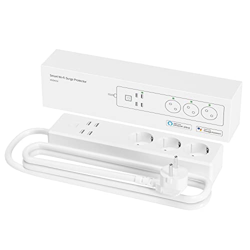 Smart WiFi Steckdosenleiste WLAN Mehrfachsteckdose, Refoss mit 3 AC-Ausgänge und 4 USB-Anschlüsse, kompatibel mit Alexa, Google Assistant, 2,4Ghz von Refoss