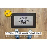 Personalisierte Fußmatte - Individuelle/Logo-Matte Matte Für Innen Erstellen Sie Ihre Eigene Branding-Fußmatte Mehrere Größen Vollfarbe von RefreshPrints