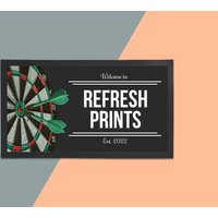 Personalisierter Barläufer - Einzigartiger /Manneshöhle Geschenk/Sportbar/Hausbar Darts Läufer Barmatte Bar Zubehör Matte von RefreshPrints