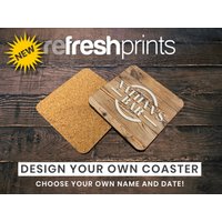 Personalisierter Untersetzer/Text Geschenk Für Die Bar Ausstattung Individuelles Hausbar Korkuntersetzer Zubehör Barmatte von RefreshPrints