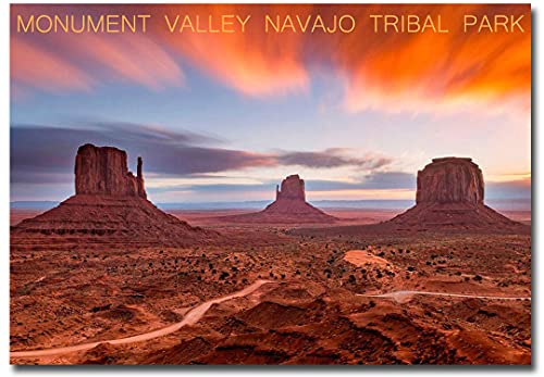 REFRIGERATOR MAGNET Monument Valley Navajo Tribal Park Sunset Travel Refrigerator Magnet Größe 6,3 x 8,9 cm mehrfarbig travel1203 von Refrigerator Magnet