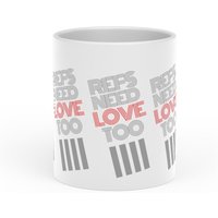 Refs Need Love Herzförmige Kaffeetasse | Teetasse Tasse Mit Herzgriff Glanzfinish von RefsAndUmps