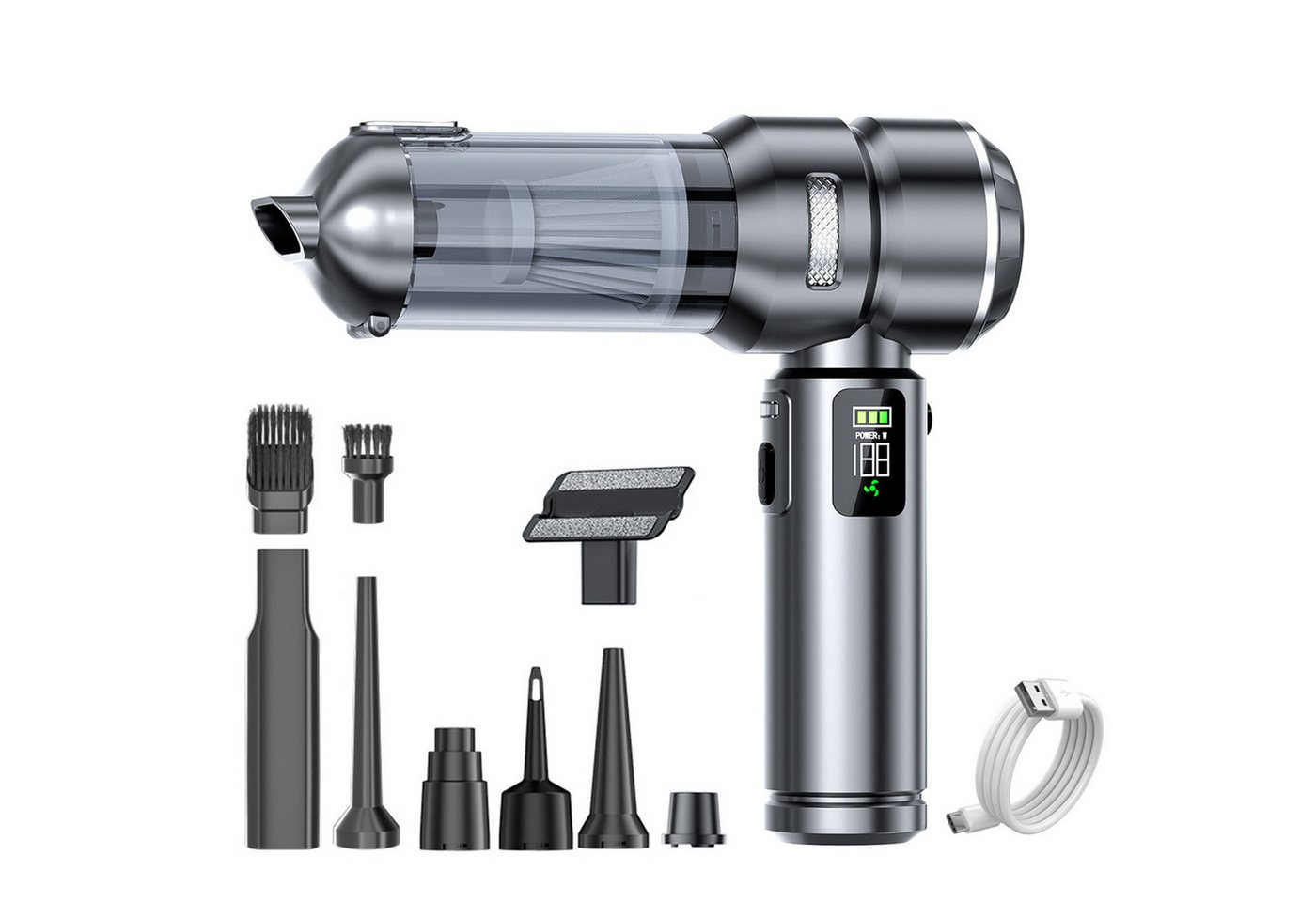 Refttenw Akku-Handstaubsauger 4 in 1 Auto-Staubsauger,Autostaubsauger,Mini Staubsauger,17000pa von Refttenw