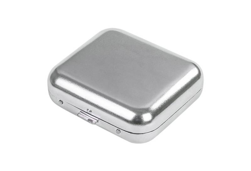 Refttenw Aschenbecher Tragbarer Aschenbecher aus Edelstahl für Outdoor,Auto,Büro,Zuhause, mit Deckel, 6×5.4×2cm, Silber von Refttenw