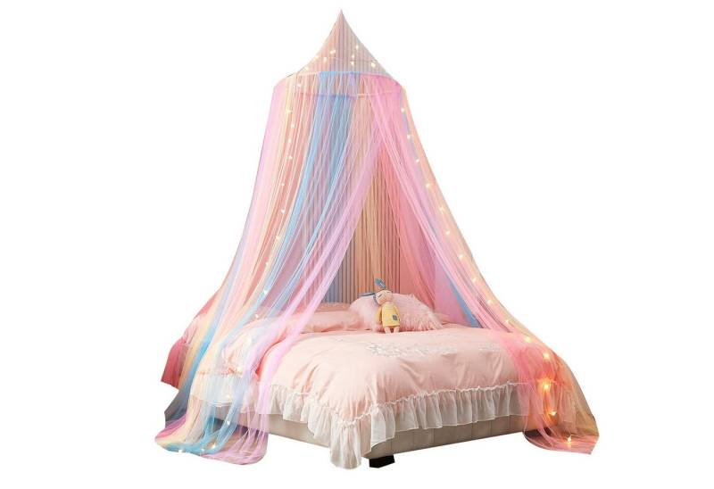 Refttenw Betthimmel Moskitonetz Bett Baby Baldachin Princess Regenbogen Betthimmel, 60 x 250 x 1250cm von Refttenw