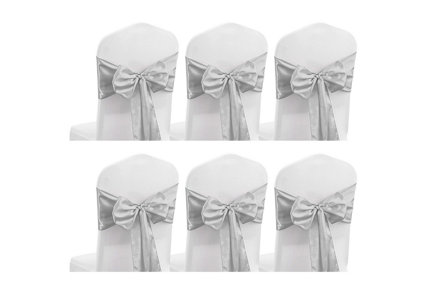 Refttenw Dekoobjekt 6St Stuhlschleifen Hochzeit Satin Stuhlschärpen (6 St), 17 x 275 cm von Refttenw