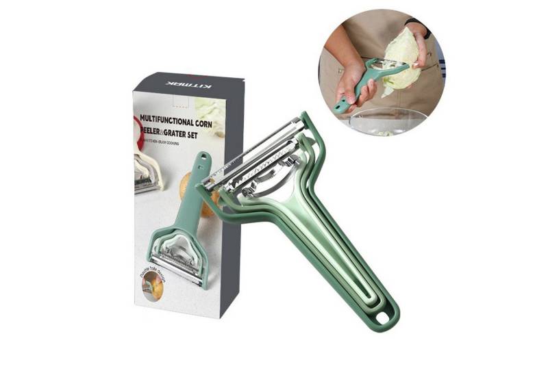 Refttenw Gemüse-Scheibenschneider Stapelbares 3-in-1-Schälerset mit Aufhängung, (set) von Refttenw