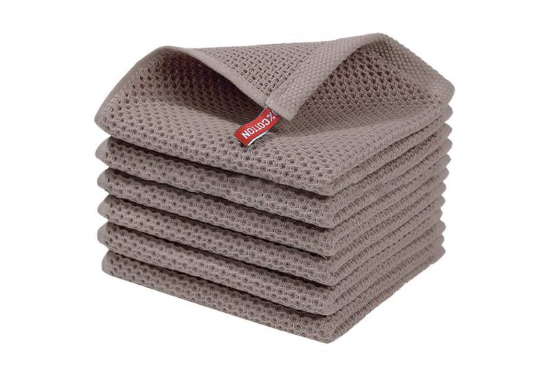 Refttenw Geschirrtuch 6er Set Waffeltuch saugfähige Spültücher Trockentuch, 34 x 34cm, (6-tlg), Putzlappen mit Hängeöse für Fett & Schmutz, wiederverwendbar von Refttenw